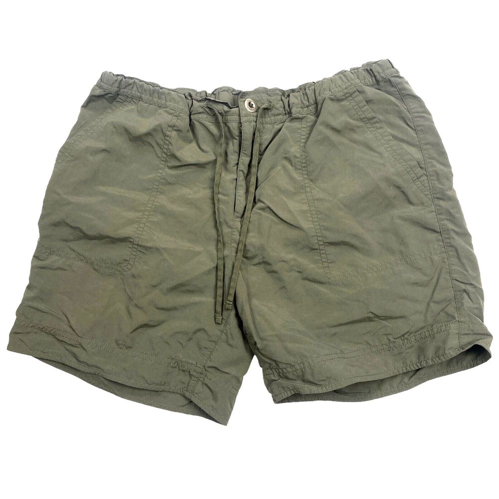 Patagonia Hiking Shorts Womens Size 10 Green 100% Nylon Pockets Drawstring